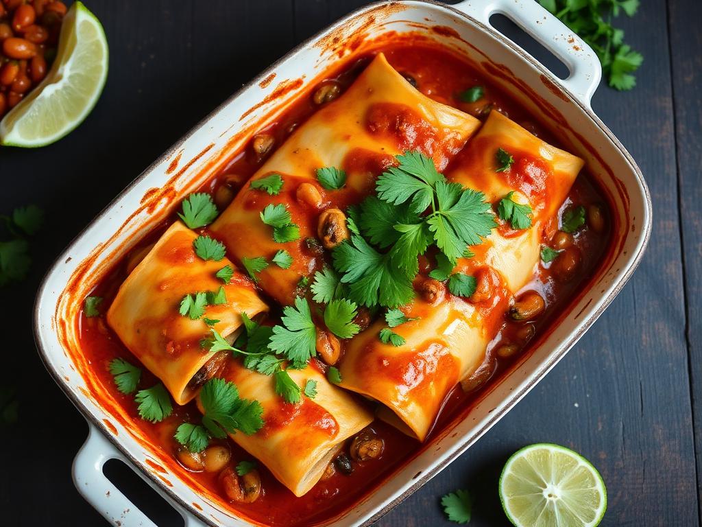 Black bean enchiladas