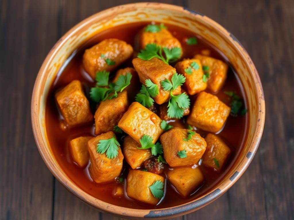 Soya chunk curry (soya nutri masala)