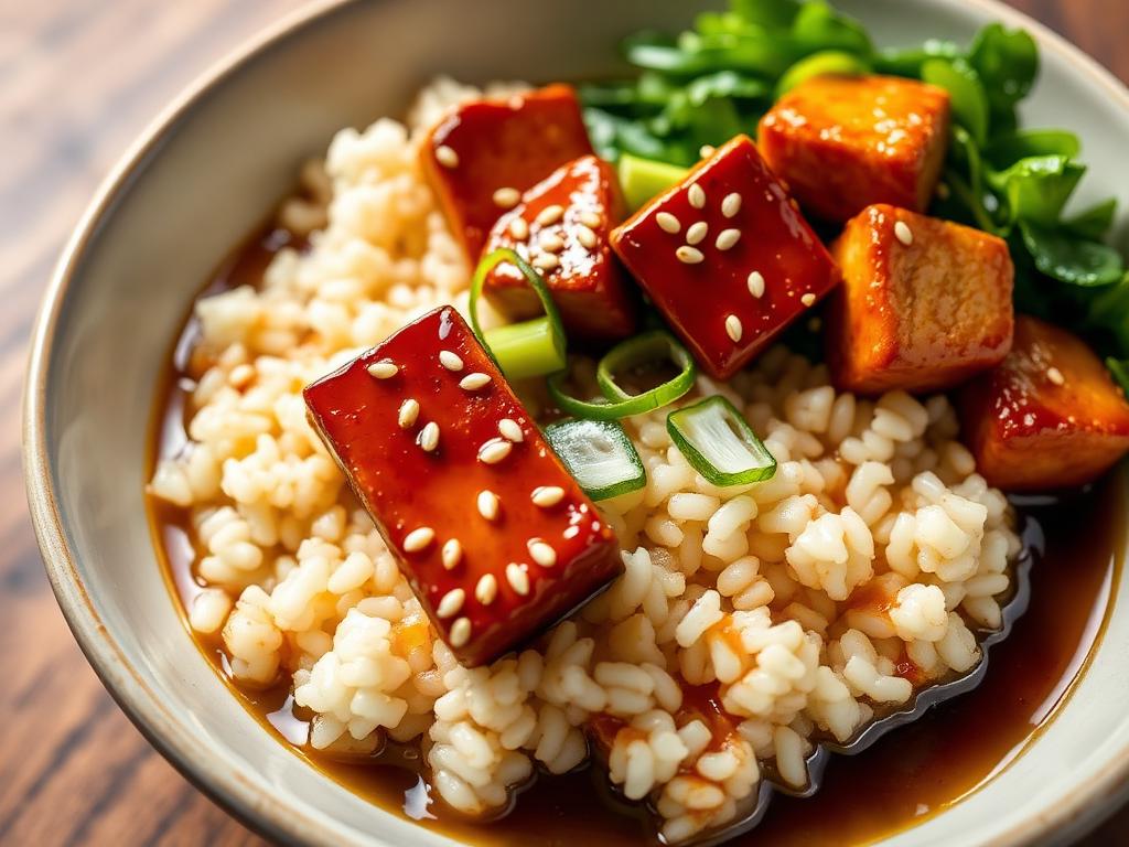 Teriyaki tofu bowl