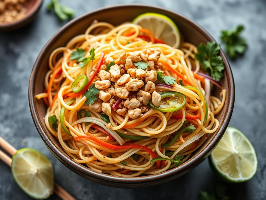 Thai peanut noodle salad