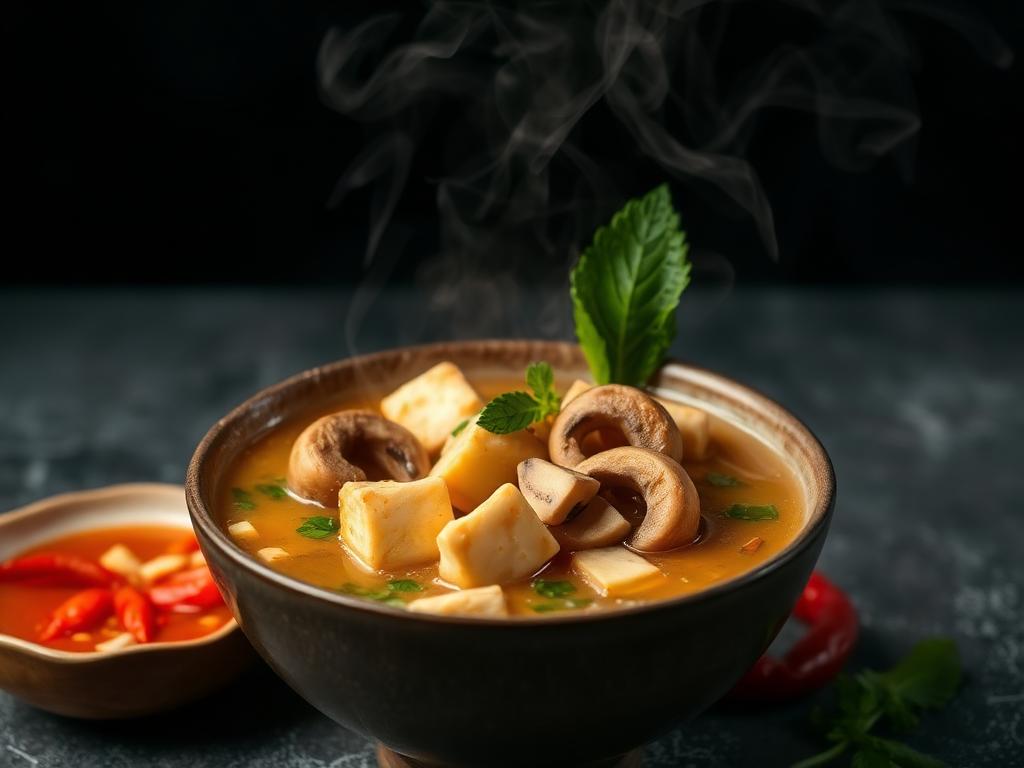 Tom yum with tofu