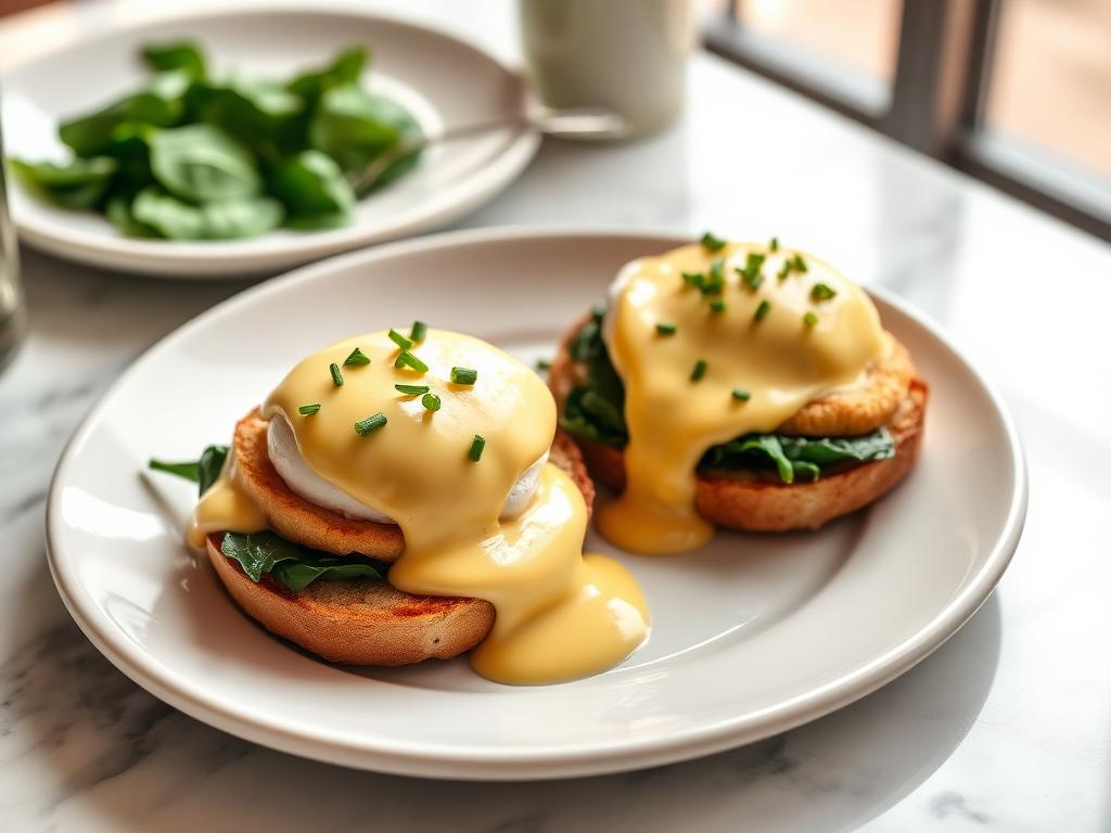 Vegan eggs benedict