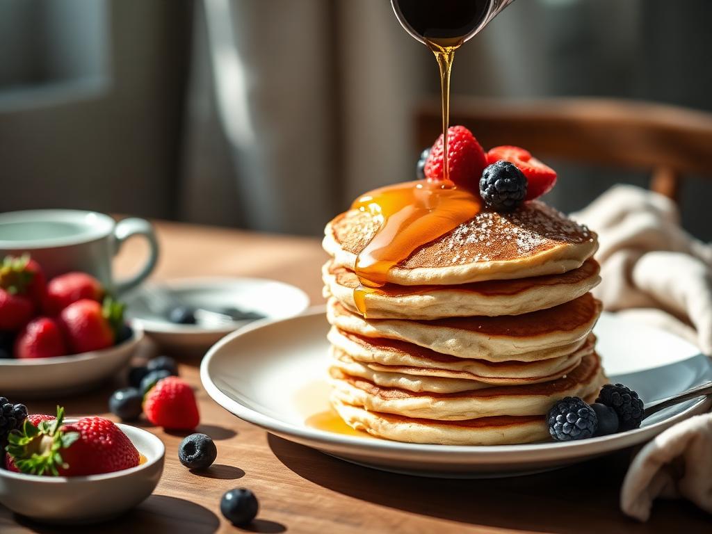 Fluffy vegan pancakes