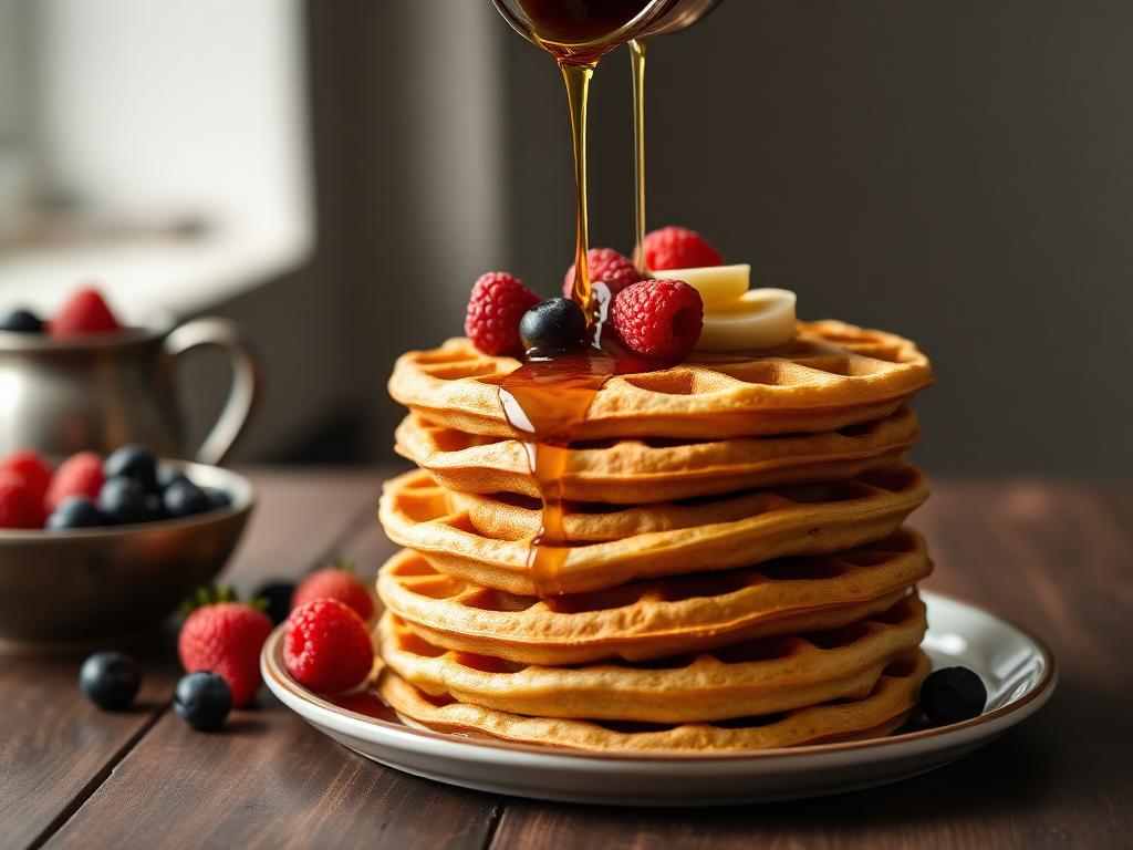 Crisp vegan waffles